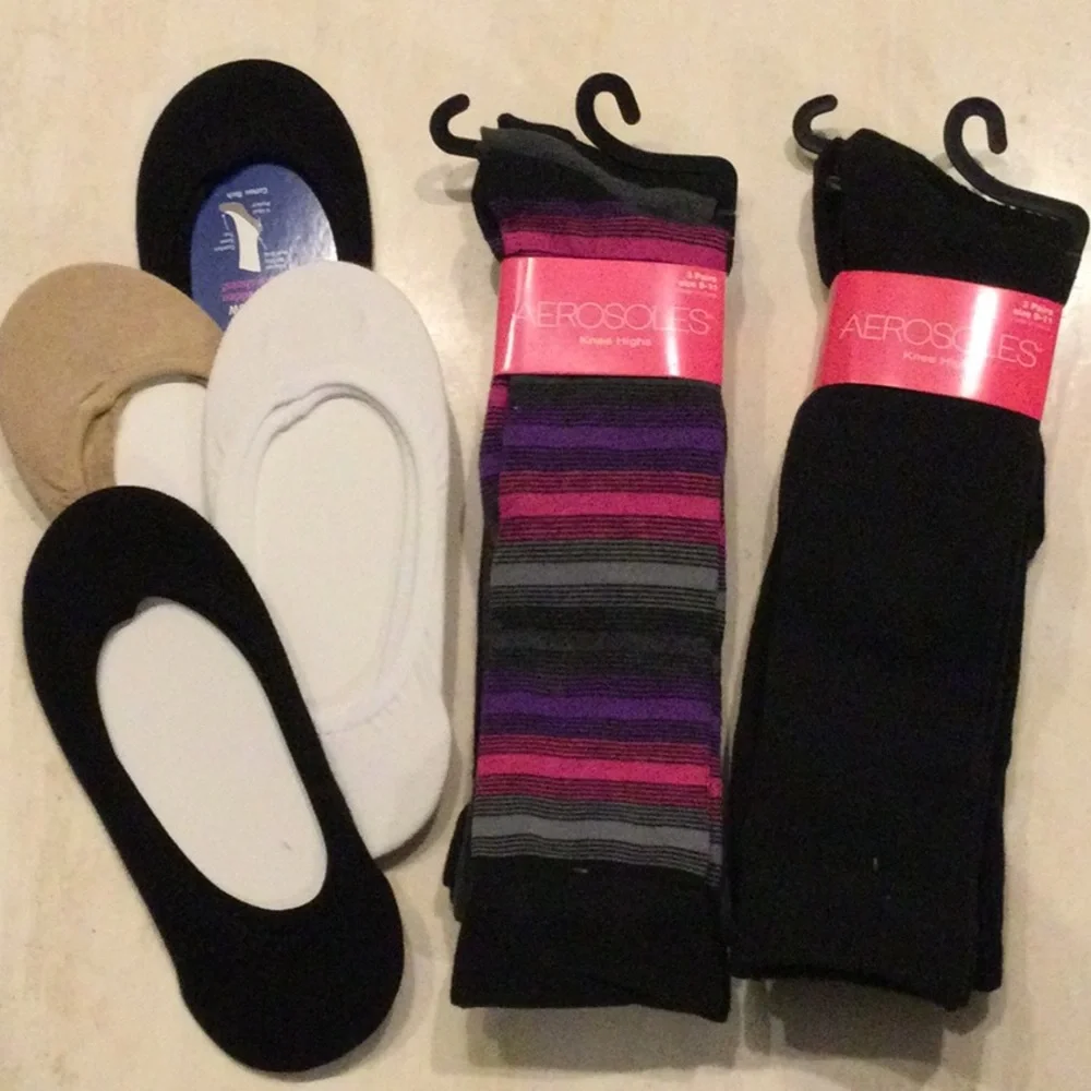 Socks Aerosoles Knee Highs Keds No Show 10 Pairs
